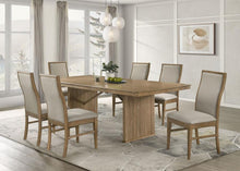 Adina 7 Piece Extension Dining Set – Distressed Light Brown