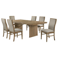 Adina 7 Piece Extension Dining Set – Distressed Light Brown