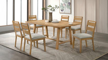 Duncan 7 Piece Rectangular Wood Dining Table Set – Washed Oak