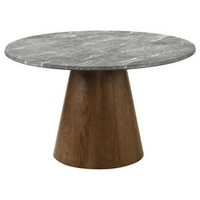 Franklin 5 Piece 50-inch Round SmartTop™ Dining Set – Grey / Dark Brown