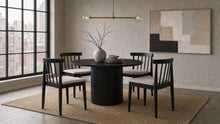 Hamlyn 5 Piece Round Dining Set – Black