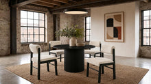 Hamlyn 5 Piece Round Dining Set – Black