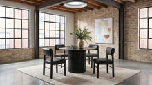 Hamlyn 5 Piece Round Dining Set – Black
