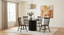 Hamlyn 5 Piece Round Dining Set – Black