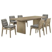 Decker 7 Piece 82-inch Dining Set – Natural Oak