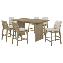 Decker 7 Piece Counter Height Set – Natural Oak