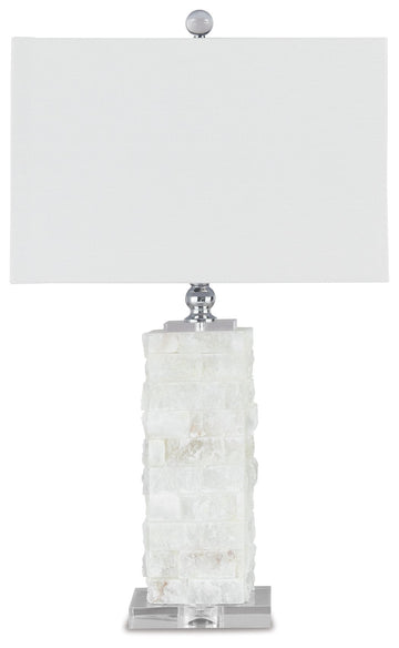 Malise - Alabaster Table Lamp  - White