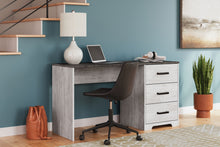 Shawburn - Home Office Desk - White / Dark Charcoal Gray