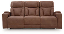 Clean-Slate - Caramel - Power Reclining Sofa / Adj Headrest