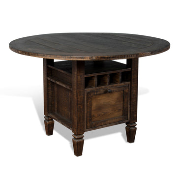 Homestead - Round Counter Height Dining Table - Tobacco Leaf