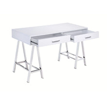 Coleen - Writing Desk (Same Ac00901) - White High Gloss & Chrome