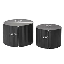 Wave Stripe Nesting Coffee Table (Set of 2)