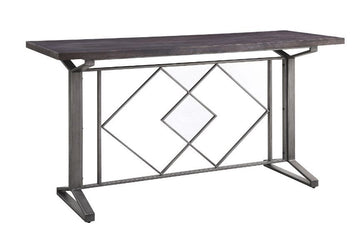 Evangeline - Counter Height Table - Salvaged Brown & Black