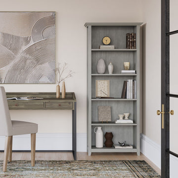 Amherst - 5 Shelf Bookcase - Gray