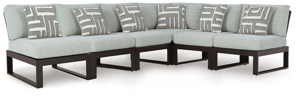 Beachloft 6-Piece Outdoor Sectional Black / Gray