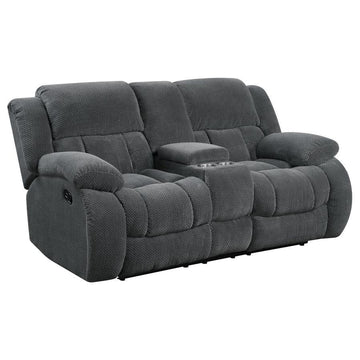 Weissman - Upholstered Padded Arm Reclining Loveseat - Gray