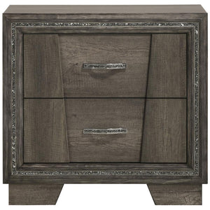 Janine - 2-Drawer Nightstand - Gray