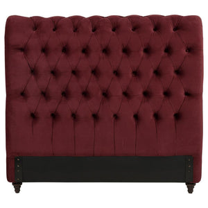 Devon - Upholstered Queen Headboard - Wine Red
