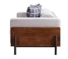 Pelton - Sofa With 2 Pillows - Fabric & Walnut