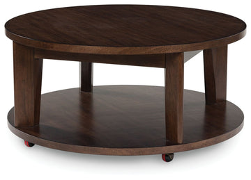 Korestone 2 - Round Cocktail Table - Dark Brown