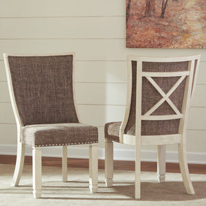 Bolanburg - Brown / Beige - Dining UPH Side Chair (Set of 2) - Lattice Back