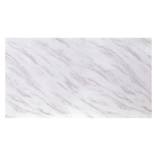 Zander - Coffee Table - White Printed Faux Marble Top & Mirrored Silver