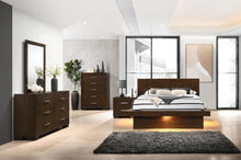 Jessica 5 Piece Queen LED Bedroom Set – Cappuccino