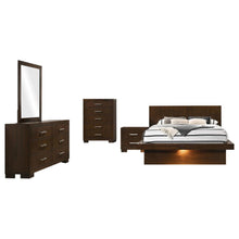 Jessica 5 Piece Queen LED Bedroom Set – Cappuccino