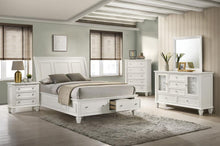 Sandy Beach 5 Piece Queen Storage Bedroom Set – Cream White