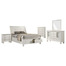Sandy Beach 5 Piece Queen Storage Bedroom Set – Cream White