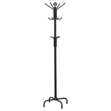 Collier 12 Hook Freestanding Coat Rack Hat Hanger – Black