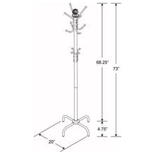 Collier 12 Hook Freestanding Coat Rack Hat Hanger – Black