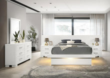 Jessica 5 Piece Queen LED Bedroom Set – Snow White
