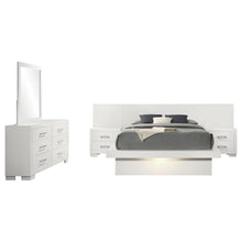 Jessica 5 Piece Queen LED Bedroom Set – Snow White
