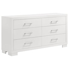 Jessica 5 Piece Queen LED Bedroom Set – Snow White
