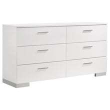 Felicity 5 Piece Queen Bedroom Set – White High Gloss