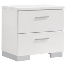 Felicity 5 Piece Queen Platform Bedroom Set – White High Gloss
