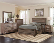 Kauffman 5 Piece Queen Storage Bedroom Set – Washed Taupe
