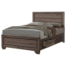 Kauffman 5 Piece Queen Storage Bedroom Set – Washed Taupe
