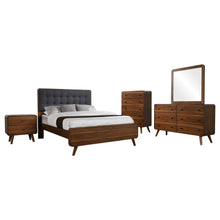Robyn 5 Piece Queen Bedroom Set – Dark Walnut