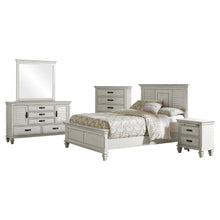 Franco 5 Piece Queen Bedroom Set – Distressed White