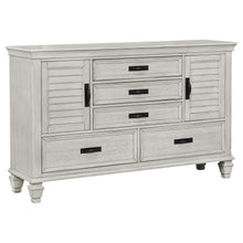 Franco 5 Piece Queen Bedroom Set – Distressed White