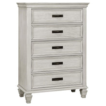 Franco 5 Piece Queen Bedroom Set – Distressed White