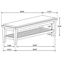 Franco Fabric Upholstered Bench with Shelf – Distressed White
