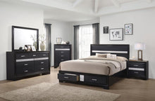 Miranda 5 Piece Queen Storage Bedroom Set – Black