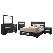 Miranda 5 Piece Queen Storage Bedroom Set – Black