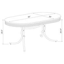 Retro 5 Piece Oval Dining Table Set – White / Black