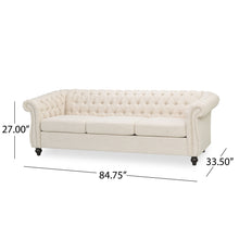 Chesterfield Style 3 Seater Sofa With Deep Button Tufting