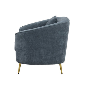 Nakendra - Sofa With 2 Pillows - Cobalt Blue Chenille