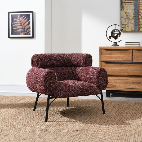 Mardi Chair Maroon Tweed
